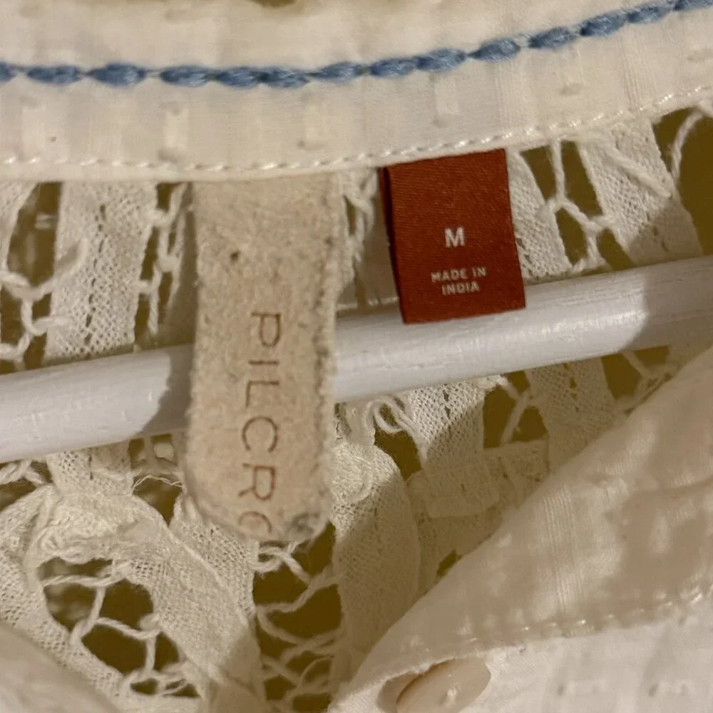 Pilcro by Anthropologie Puff-Sleeve Buttondown Blouse - Picture 2 of 4